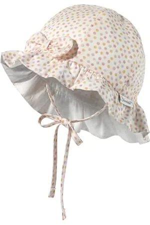 Sterntaler Babyhut Punkte mit Bindeband für Mädchen - Sonnenhut mit Aufdruck, schützt den Kopf an heißen Sommertagen vor der Sonne - Sonnenmütze für Babys - , 45
