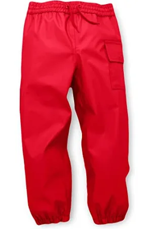 Hatley Unisex Kids Splash Pants Regenhose, Red, 10 Jahre