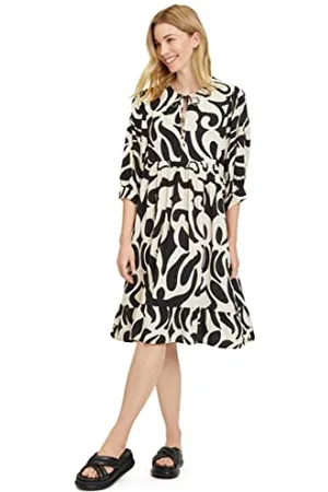 Cartoon Damen Casual-Kleid mit Print Weiß/ ,42