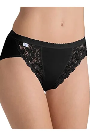 Sloggi Damen Chic Tai 4P Slip, Black, 36