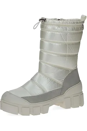 Caprice Damen Winterstiefel mit Absatz Climotion Wasserabweisend Gefüttert Weite G Vegan, Elfenbein , 36 EU