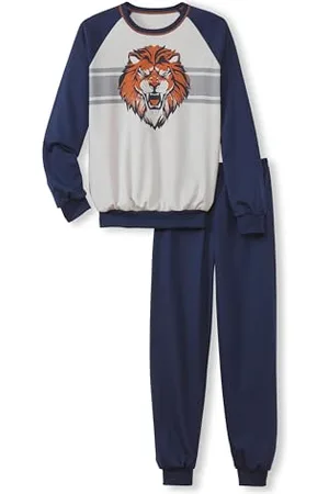 Calida Kids Bündchen-Pyjama Kinder, aus 100% Bio-Baumwolle, mit weichen Rippbündchen an den Abschlüssen