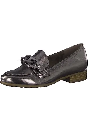 Jana Damen Loafer ohne Absatz Vegan Blockabsatz, , 40 EU
