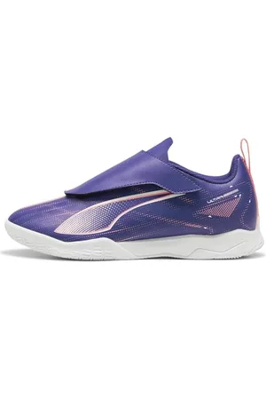 PUMA Unisex Kinder Ultra 5 Play V It Jr Soccer Shoe, Lapis Lazuli White Sunset Glow, 36 EU