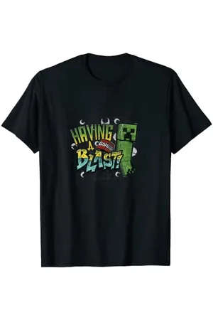 Minecraft Creeper TNT Having A Blast Farbverlauf T-Shirt