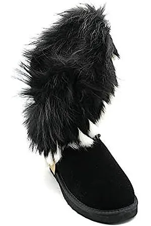 Oog Boots, Winterstiefel für kaltes Wetter für Frauen, Fell Pelz Langstiefeln echtes Leder Schuhe Winterstiefeln Boot, wasserdichte Schneeschuhe, ganztägiger Komfort, warm ( , numeric_39)