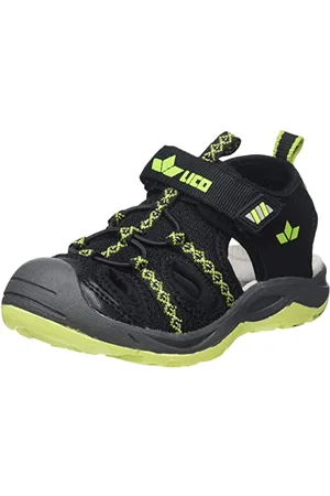 LICO Unisex Kinder Meloria VS Sandale, schwarz/lemon