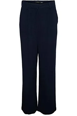 VERO MODA Damen Vmtiraver Mr Wide Linen Pants Hose, , 32W / 32L EU