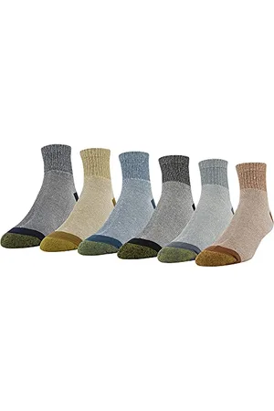 Gold Toe Herren 656p Cotton Quarter Athletic Socks, Multipairs Socken, Rost sortiert (6 Paar), L EU