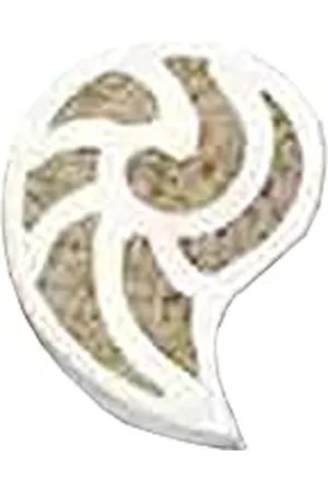 DUR Schiebe-Element Sandnautilus für Lederarmband aus 925 Sterling Silber mit Strandsand, Beige, 10 mm, F173