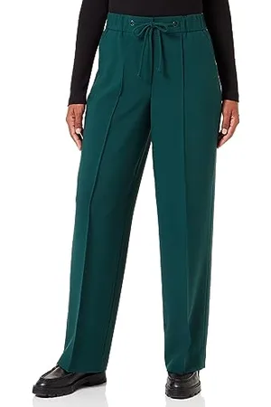 QS by s.Oliver Damen Hose Wide Leg Green 36