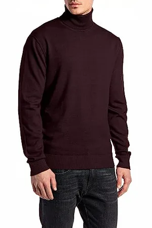 Replay Herren Pullover Rollkragenpullover aus Wolle, (Violett), XL
