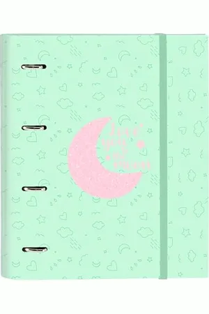 Safta BLACKFIT8 Moon Ordner, 4 Ringe, 35 cm, mit 100 A4-Blättern, ideal für Kinder verschiedener Altersgruppen, bequem und vielseitig, Qualität und Widerstandsfähigkeit, 27 x 3,5 x 32 cm, ,