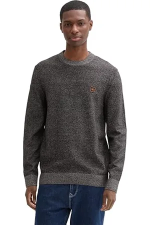 TOM TAILOR Herren Strickpullover mit Logo-Badge, , M