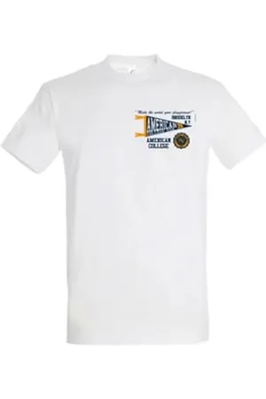 American College Unisex Herren Damen Manner Frauen T-Shirt, , L