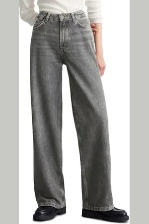 Marc O’ Polo Marc OߴPolo Denim Damen Jeanshose aus Bio-Baumwolle Wide Fit, Grau (Medium Grey Multi 10), W30/L30