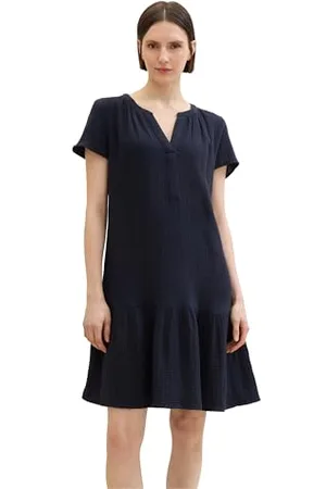 TOM TAILOR Damen Kurzes Kleid , sky captain blue, 32