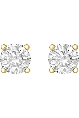 Amazon Ohrstecker aus vergoldetem Sterlingsilber mit Zirkonia, 5 mm