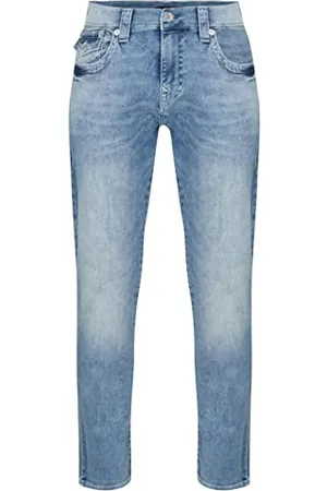 True Religion Herren Ricky Straight Fit Pattentaschen Jeans, , Bundweite: 107 cm