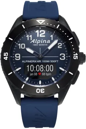 Alpina Herren Analog-Digital Quarz Uhr mit Gummi Armband AL-284LNN5AQ6