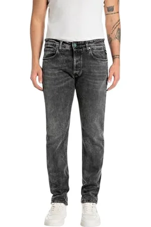 Replay Herren Jeans Grover Straight-Fit Original, Grau , 36W / 30L