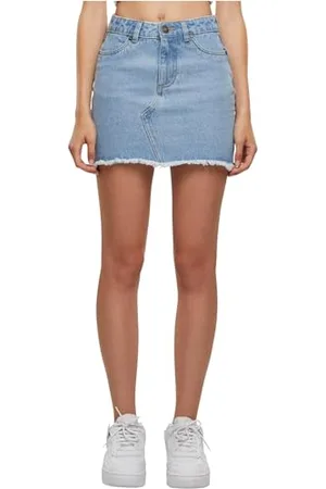 Urban classics Damen TB6833-Ladies Heavy Mini Denim Skirt Rock, , 36