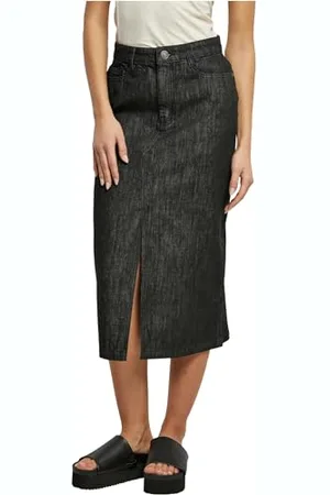 Urban classics Damen TB6018-Ladies Midi Denim Skirt Rock, , 33