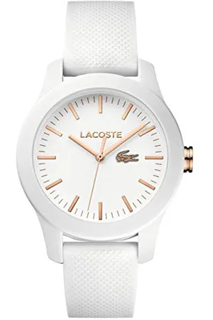 Lacoste Analog Quarzuhr für Damen Kollektion .12.12 mit Weisses Silikonarmband - 2000960