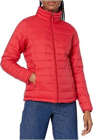 Amazon Damen Leichte, langärmelige, wasserabweisende, packbare Pufferjacke (in Übergröße erhältlich), , S