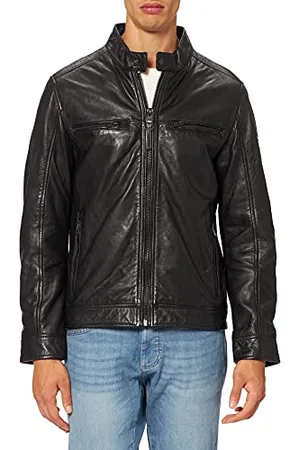 Camel Active Herren 4312076J05 Lederjacke,BLACK,48 EU