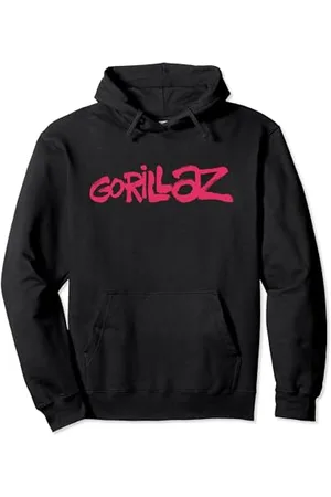 Gorillaz Brush Logo Pink Pullover Hoodie