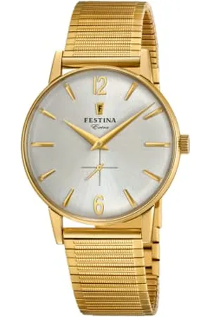 Festina Herren Analog Quarz Uhr mit Edelstahl Armband F20251/2