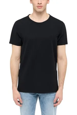 Mustang Herren T-Shirt Allen 2er Pack - Regular Fit S- 3XL Weiss Schwarz Stretch, Größe:XL, Farbe: