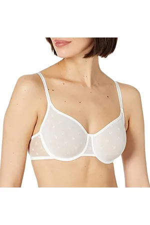 DKNY Damen Monogram Mesh Unlined Bra Demi BH, Blickdicht, , 85D