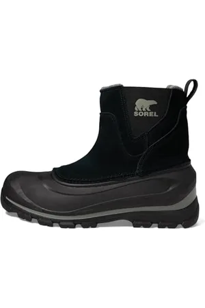 sorel Herren Buxton Pull On Boot WP wasserdichte Schneestiefel, Black/Quarry 2024/2025, 44 EU