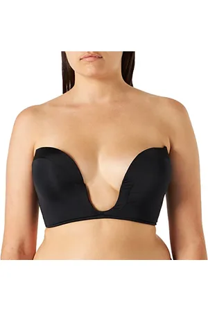 Wonderbra Damen ULTIMATE PLUNGE Push-Up BH mit tiefem Ausschnitt , Plunge Braschwarz, 70E