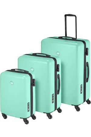 Princess Traveller Koffer Set - PT01 - Reiskoffer mit 4 Rollen - Grün - Dreiteilige Kofferset - Koffer & trolleys - hartschalenkoffer