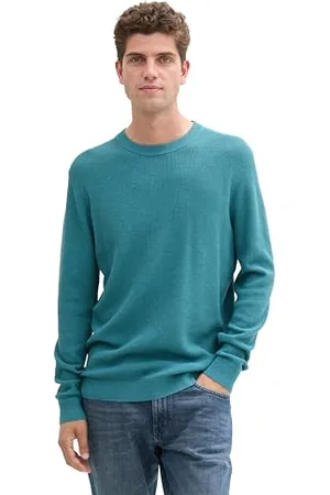 TOM TAILOR Herren Basic Strickpullover aus Baumwolle, , M