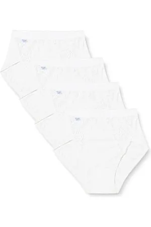 Sloggi Damen Chic Midi 4P Slip, White, 38