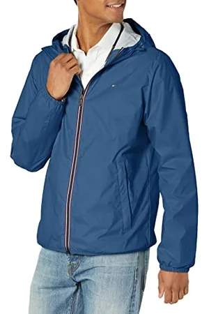 Tommy Hilfiger Herren Leichte, Wasserabweisende Kapuze Regenjacke, , S