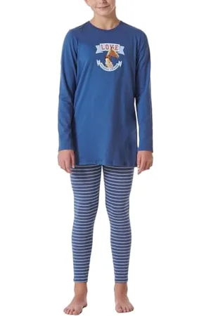 Schiesser Mädchen Schlafanzug Nachthemd Mit Leggings Lang - 100% Organic Bio Baumwolle Größe 92 Bis 140 Pyjamaset, , 152 EU