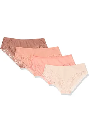 Amazon Damen Hipster-Unterwäsche Baumwolle und Spitze, 4er-Pack, , 40