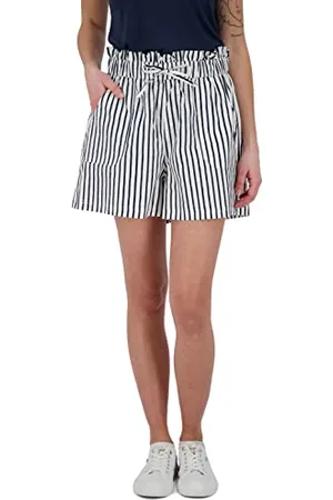 alife kickin ALIFE and Kickin BeccaAK B Shorts – Damen Stoff Shorts – Leichte Kurze Hose für Sommer & Freizeit – Bequem für Alltag & Urlaub White S