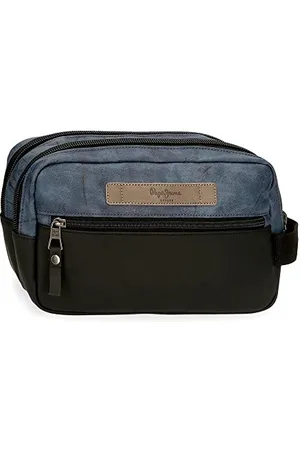 Pepe Jeans Ocean Kulturbeutel Zwei Fächer Anpassbar 26x16x12 cm Polyester mit Kunstlederdetails