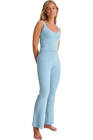 NA-KD Damen Wide Leg Knitted Pants Lssige Hose, , XXL