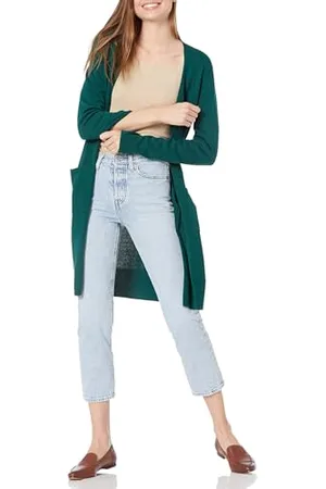 Amazon Damen Leichter Strickjackenpullover, Länger Geschnitten (Erhältlich In Übergröße), , L