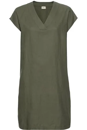 Camel Active Damen Schlupfkleid im sommerlichen Leinenmix Womenswear-S