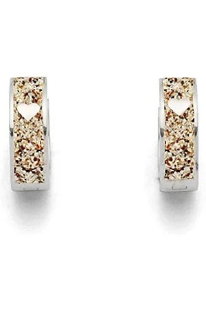 DUR Schmuck Damen Creole LIEBE Strandsand, Silber 925/- rhodiniert (O5037)