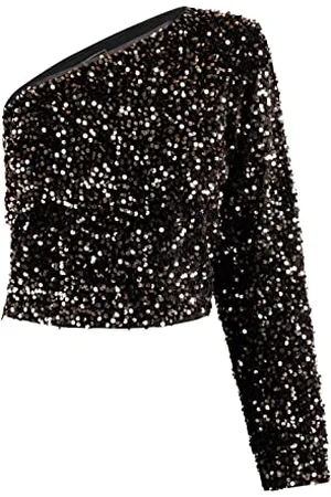 Faina Damen One-Shoulder-Pailletten Top 19525544, , L