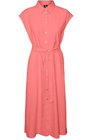 VERO MODA Damen Vmmymilo Sl Calf Shirt Dress WVN Ga Kleid, , XS EU